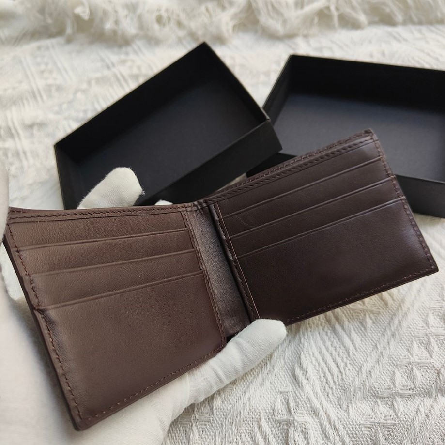 Nouveau portefeuille marron pour hommes, poches fines, porte-cartes, pochettes de luxe de styliste, porte-documents en cuir, mini sacs 342a