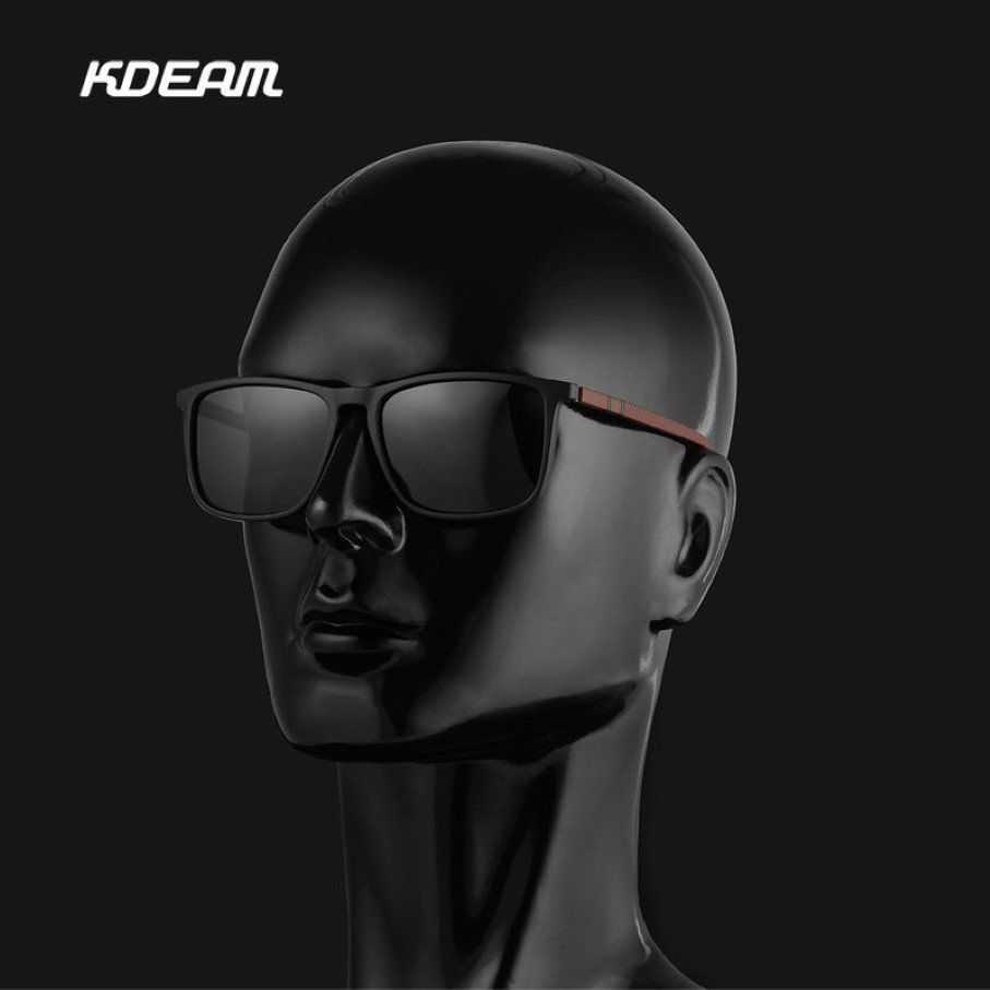 KDEAM Luxury Polarised Solglasögon Herrarna Kör nyanser Fiske Travel Golf Solglasögon Male Sun Glasses CE 2203113155