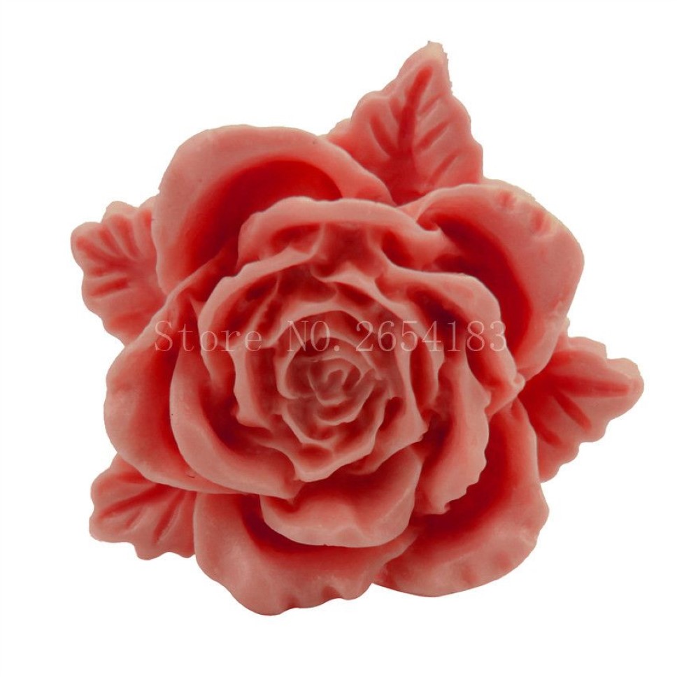 Blume Rose mit Spitze Silikon Fondant Seife 3D Kuchenform Cupcake Gelee Süßigkeiten Schokolade Dekoration Backwerkzeug Formen FQ1970246b