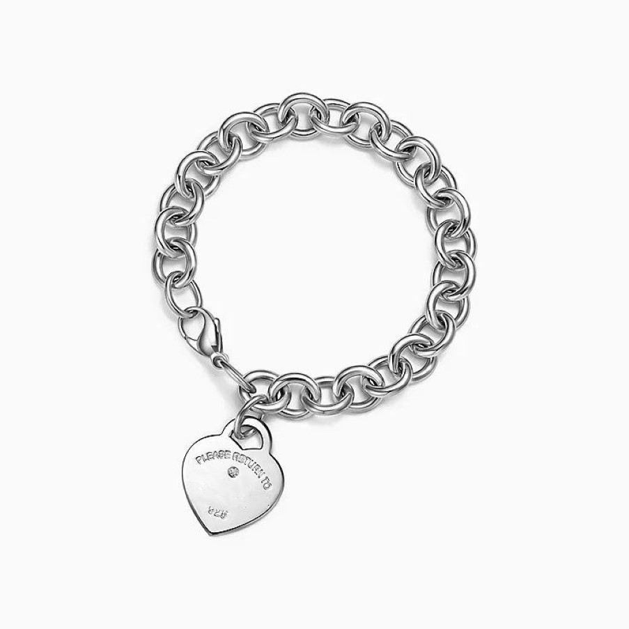 T Designer coeur pendentif tag collier bracelet boucles d'oreilles femmes marque de luxe bijoux classique mode 925 sterling argent rose 235j