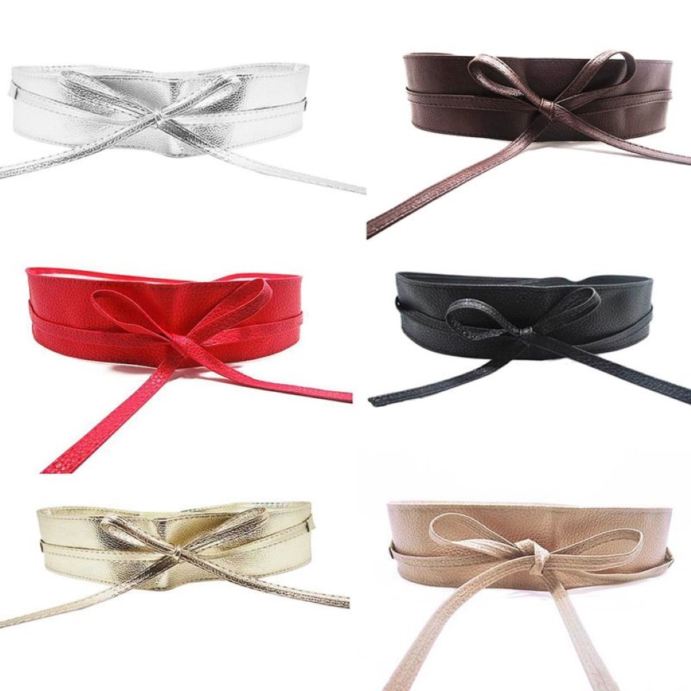 KLV – ceinture en cuir souple pour femmes, large, à nouer autour de la taille, style Boho, haute qualité, 208j