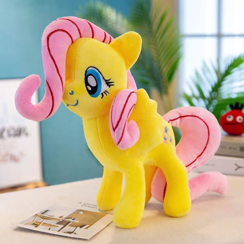 6 princesses Unicorn fur toy rainbow pony cartoon figure