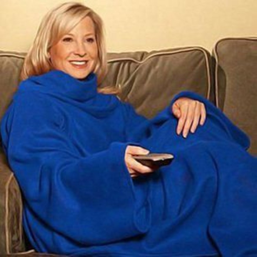 Original Fleece Blanket with Sleeves BCRF Blue2869