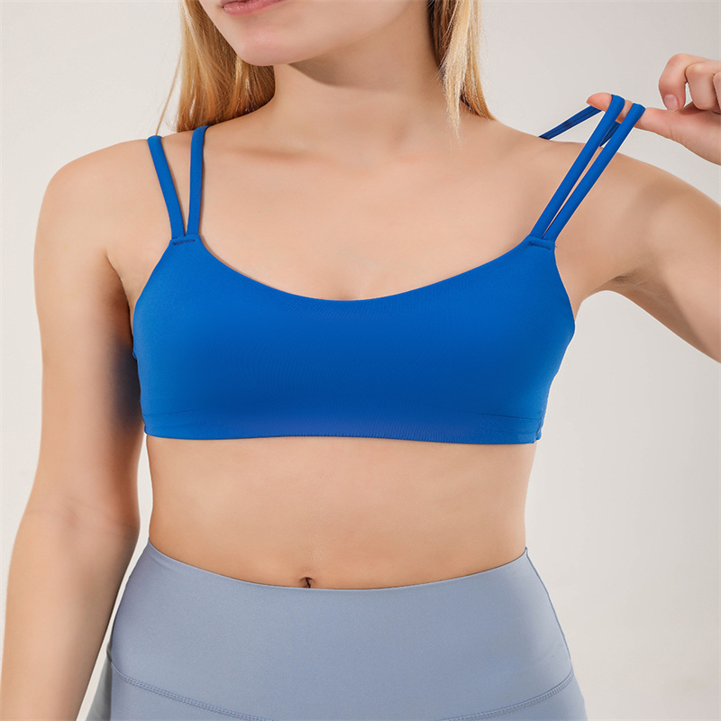 Lu nouveau respirant à séchage rapide sous-vêtements de sport femmes sans couture haute rebond beauté dos haut de fitness push-up nu yoga soutien-gorge