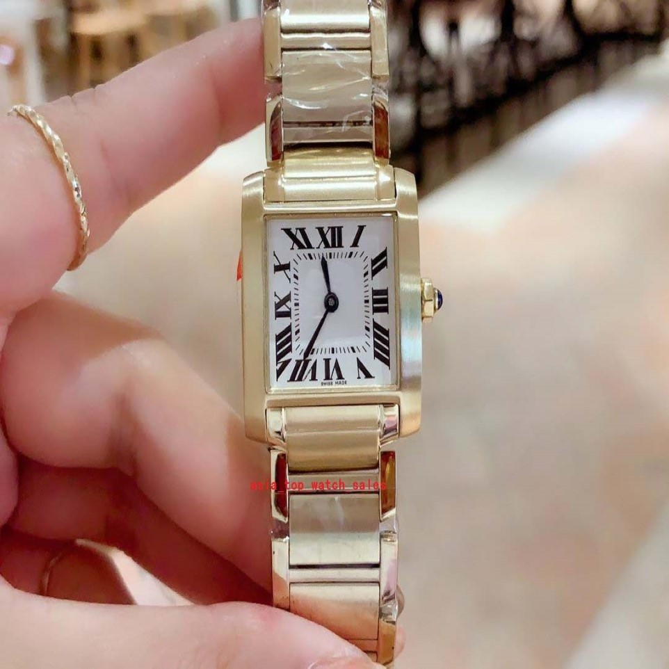 Topselling Classic 3 Styles 18K Gold Woman Wristwatches Sapphire Glass 20mmx25mm 25mmx30mm Border VK Quartz Movement High Quality 333H