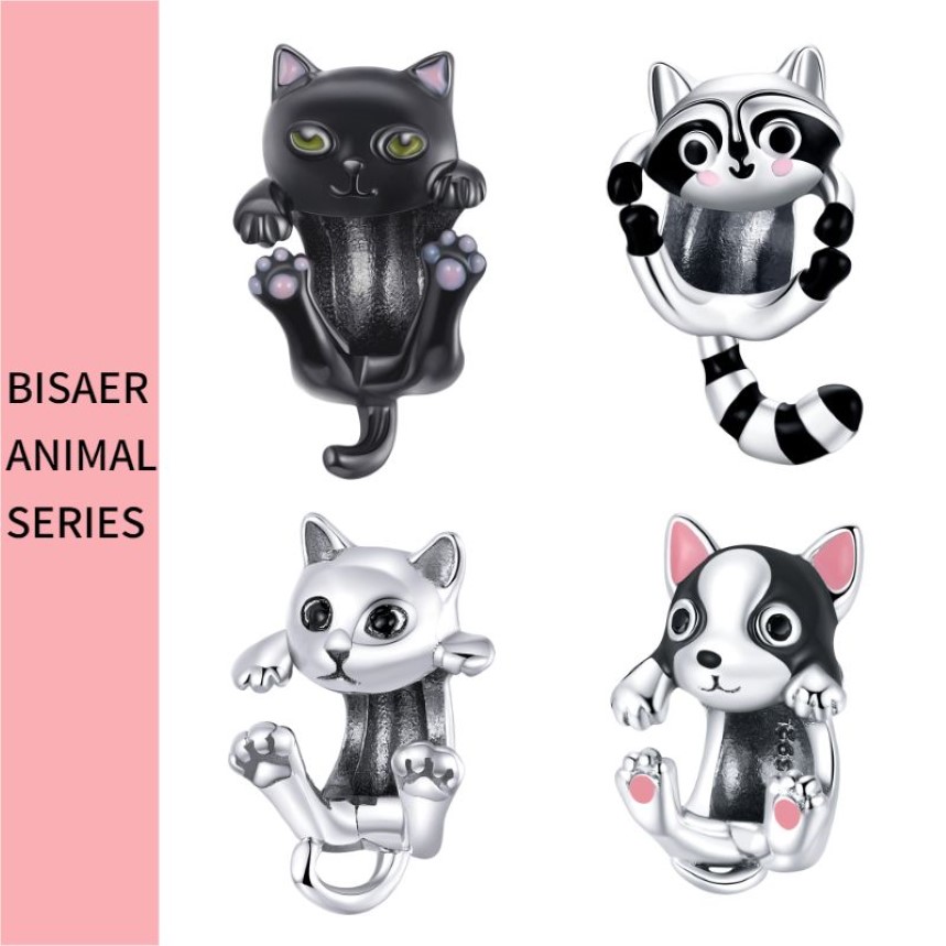 925 Sterling Silver A Dog의 이야기 푸들 강아지 프랑스 불독 구슬 매력 Bisaer Charms Silver 925 오리지널 팔찌 2202766