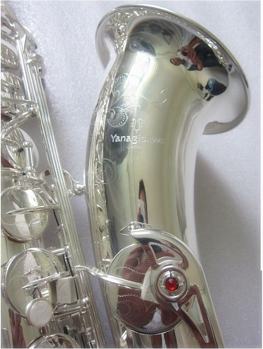 Novo saxofone tenor T-W020 sax profissional de alta qualidade bb sax latão banhado a prata instrumento musical sax com estojo