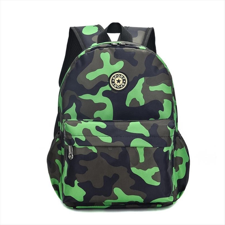 Nouveaux enfants sacs à dos dessin animé camouflage imprimé sacs d'école pour la maternelle filles garçons enfants sacs de voyage sac de pépinière petit big202S