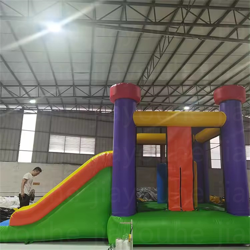 5x2.5m Outdoor commerciële Trampolines opblaasbaar springkasteel kinderen speelgoed accessoires speelgoed ballen uitsmijter partijen met glijbaan en klimmen