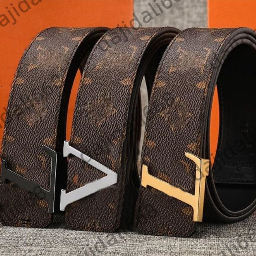 Men Designers Belts Classic fashion Printed belt man casual letter smooth buckle womens womens leather belt width 3 8cm Jeans Stra266z