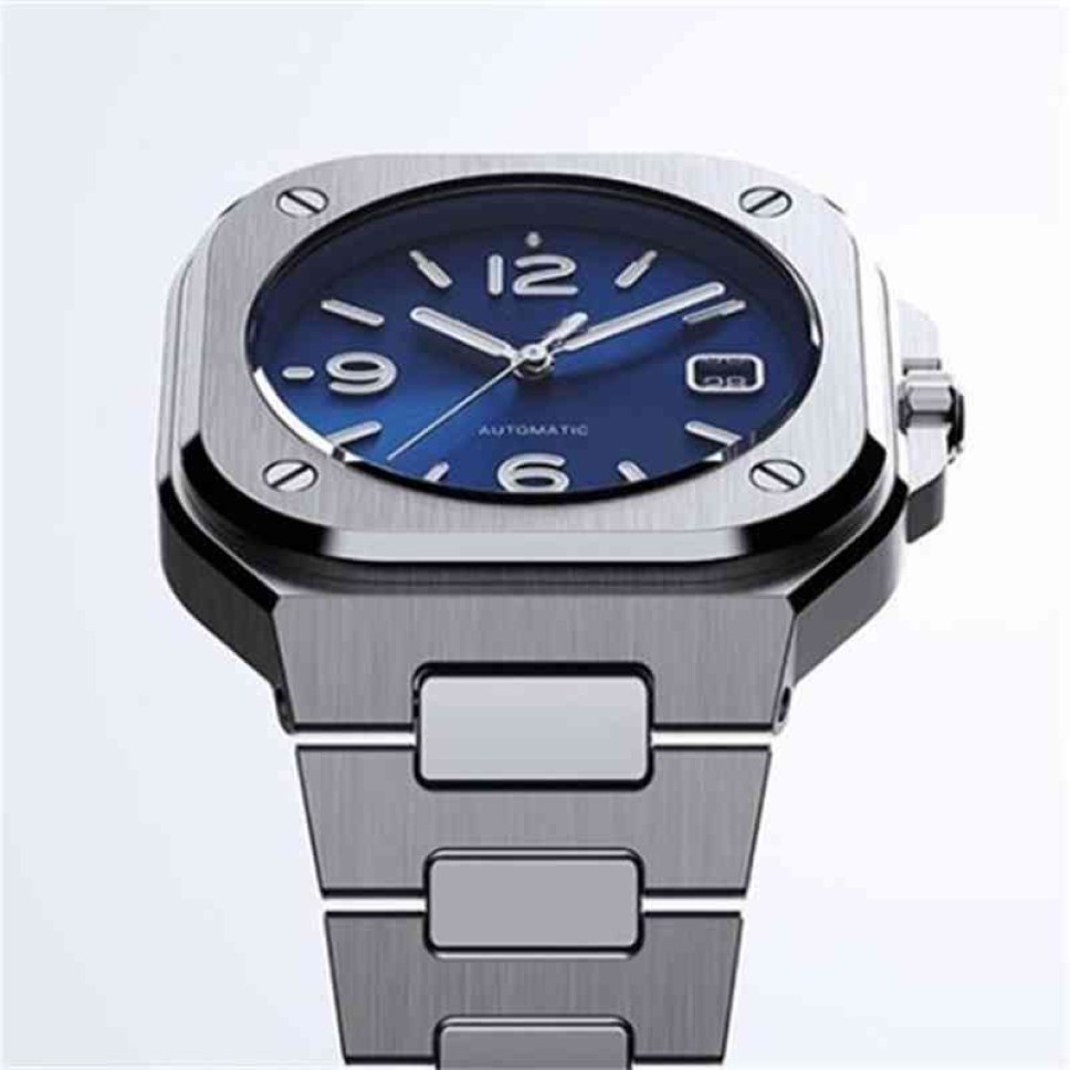 Bell Ross hommes Premium classique carré Quartz luxe Date bracelet en acier Montre Homme Montre Relogio Masculino3440