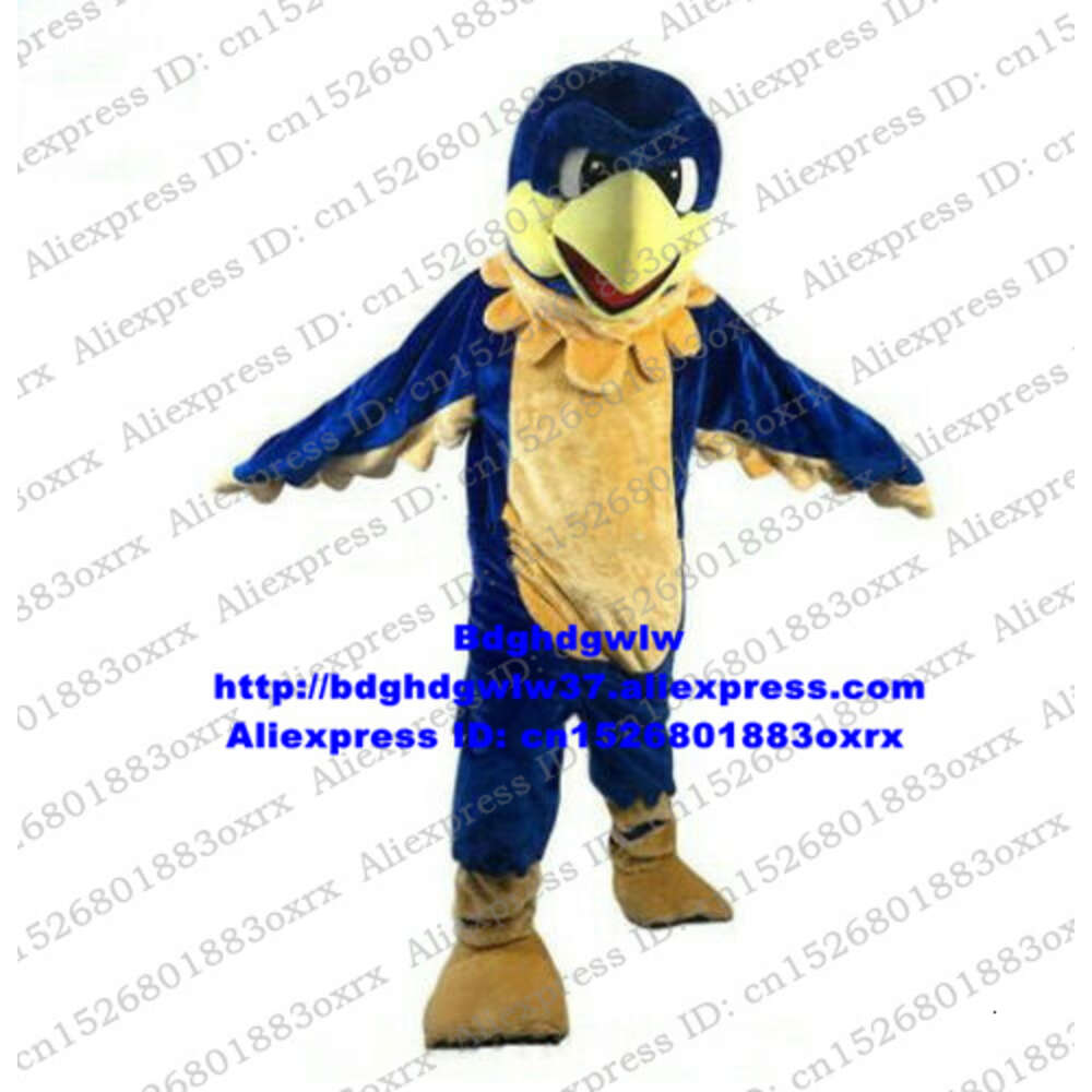 Trajes de mascote Águia Azul Pássaro Falcão Tercel Tiercel Falcão Abutre Mascote Traje Adulto Personagem de desenho animado Carnaval Fiesta Restaurante Inn Zx2999