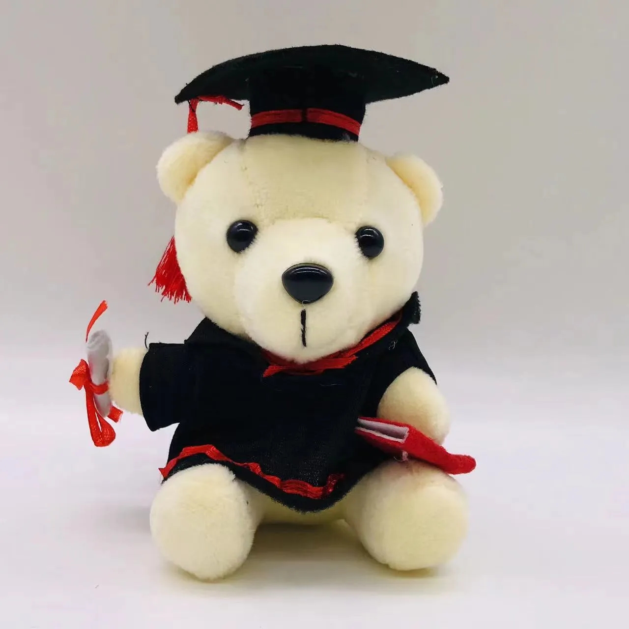 10 cm Dottore Orso Orso Giocattolo Studente universitario Regalo cartone animato Bambola di stoffa Peluche Ciondolo bambola 2024