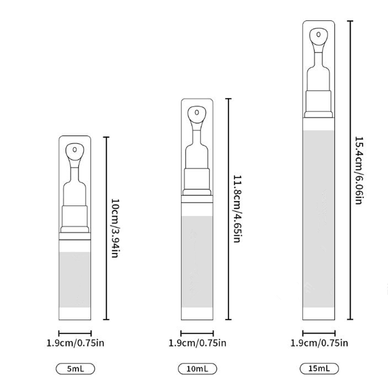 5/10/15ml Eye Gel Cream Container Flat Applicator Airless Eye Cream Bottle with Metal Tip Head