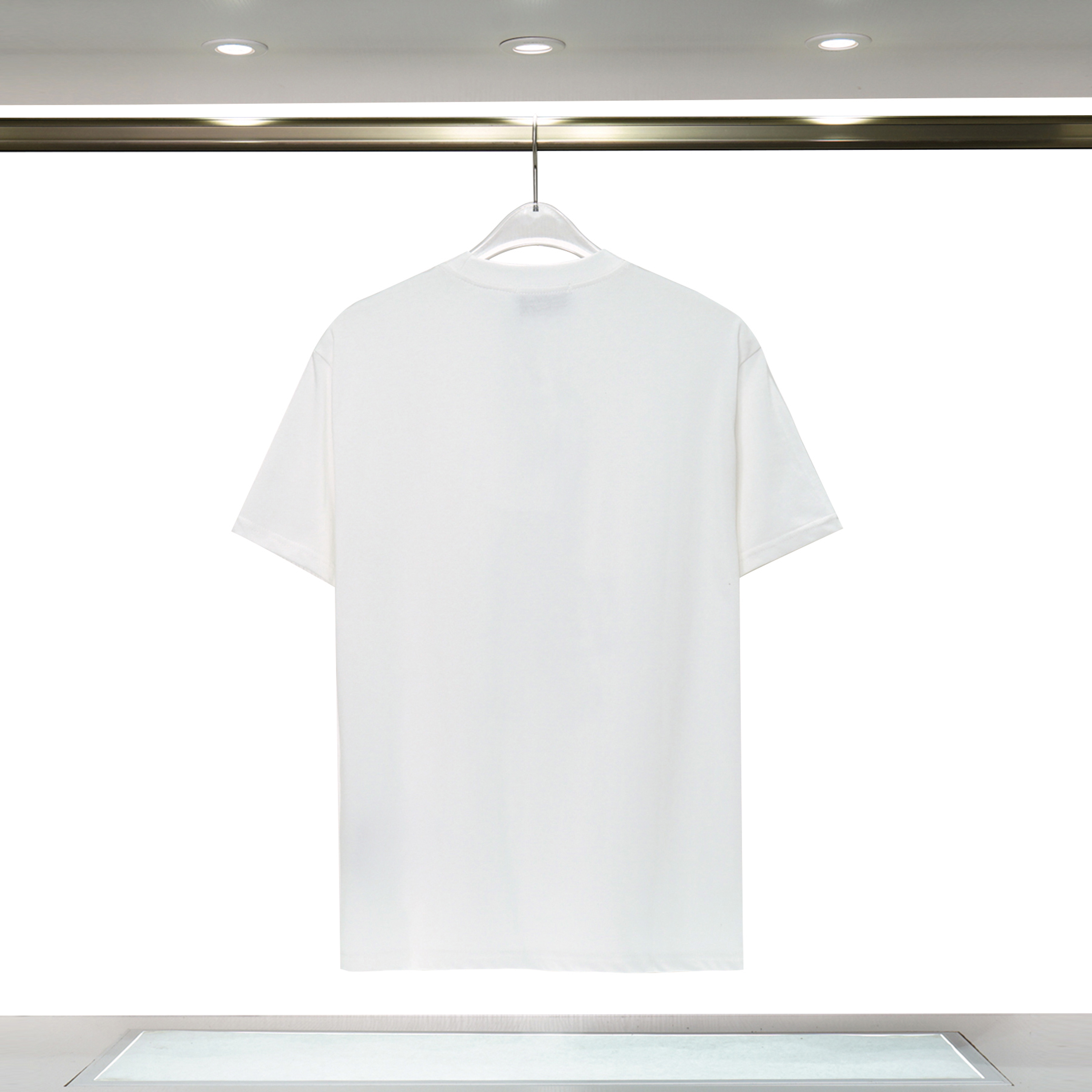 ブランド2024メンズティー100％コットンブラックアンドホワイトサマーラウンドネックプリントラグジュアリーファッションクラシックワードデザイナートップグレードTシャツヨーロッパサイズS-XL