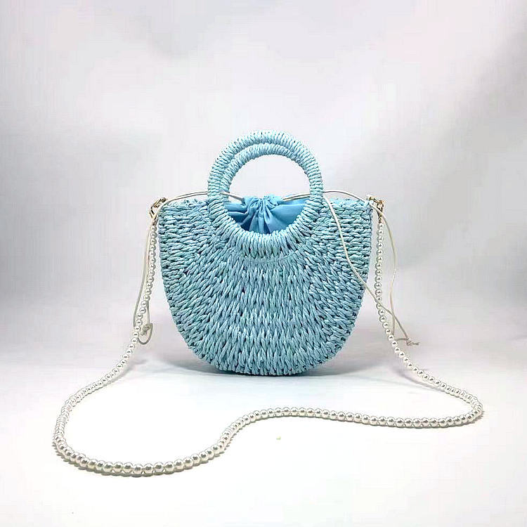 Waist Bags Handmade Cotton Rope Tassel Braided Bag 2024 Summer Straw One Shoulder Oblique Span Bohemian Style Beach Lift Handbag