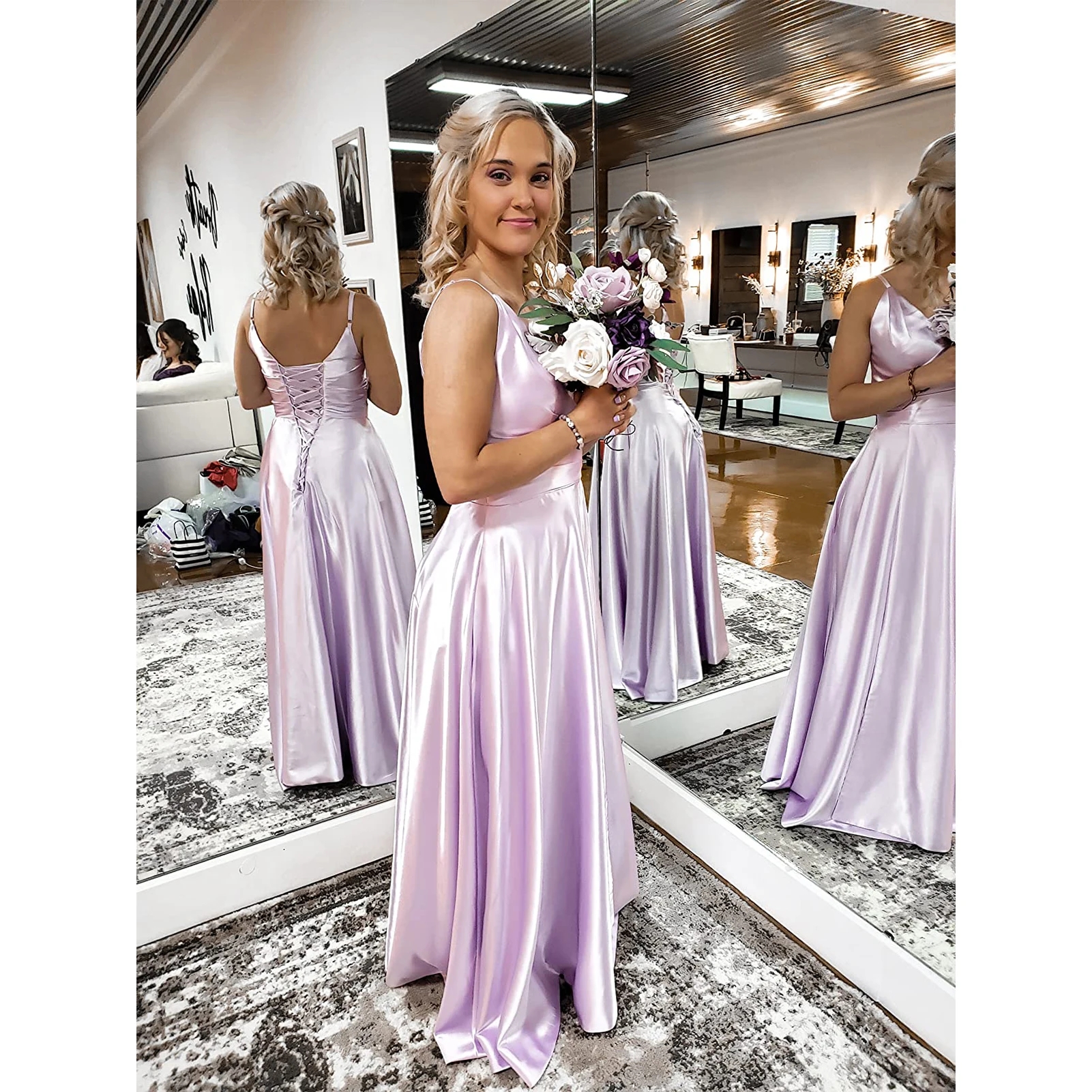 Hunter Green A Line Long Bridesmaid Dresses Spaghetti Straps Charming Maid Of Honor Gowns Sexy Split Floor Length Plus Size Women Wedding Guest Party Dress CL3377