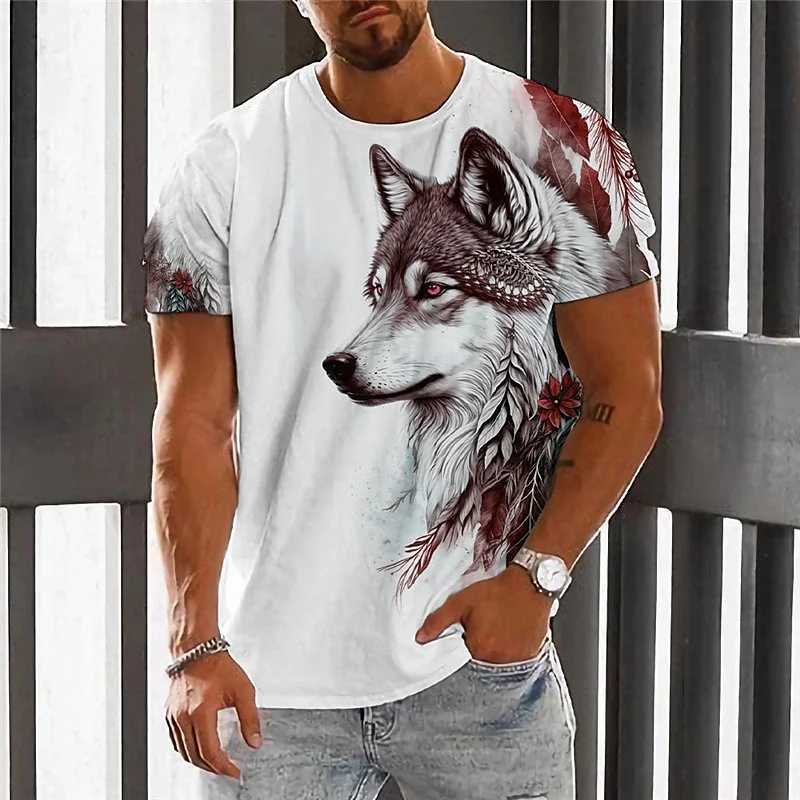 T-shirts voor heren Wolf Eagle T-shirts Dier 3D-bedrukt Street chic Heren Dames Casual mode Oversized T-shirt met korte mouwen Kinderen T-shirts Tops Kleding