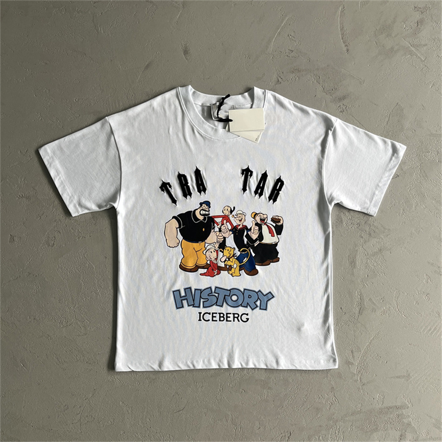Herren T-Shirt Sommer Designer Kurzarm American Tide Rundhals Damen T-Shirt locker lässig Cartoon Stickerei Baumwolle hohe Qualität