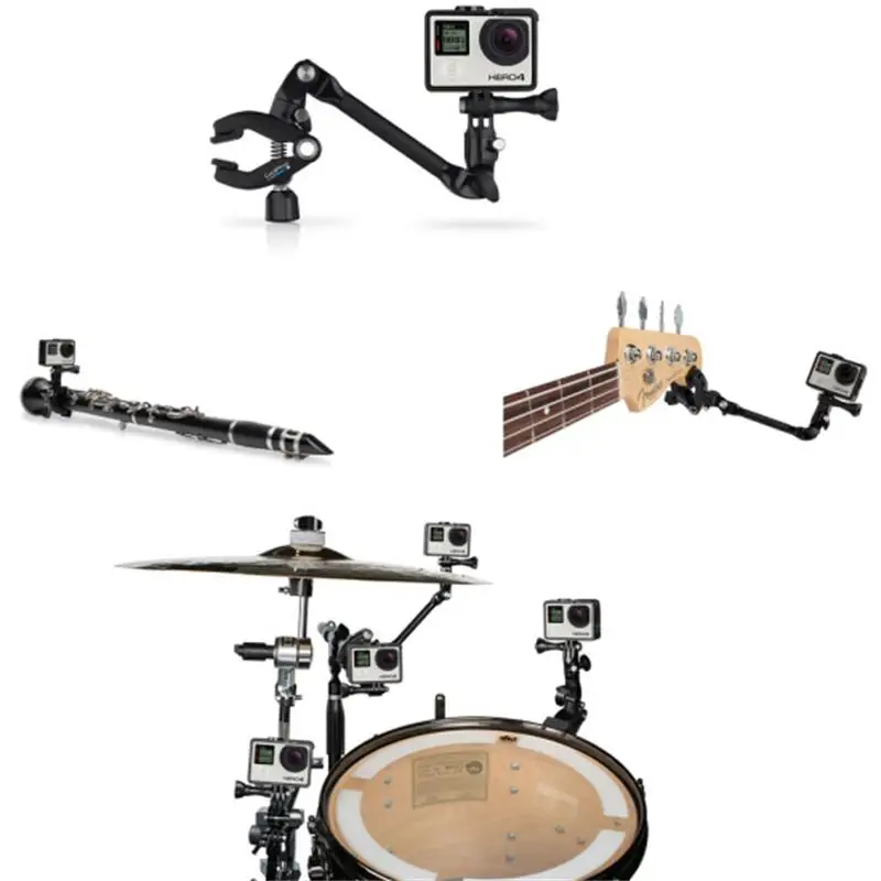 Kameror Jam Camera Music Uchwyt do Mocowania Klipsa do GoPro Hero 9 8 7 5 Xiaomi Yi 4K SJCAM SJ5000 SJ6/8/10 EKEN H9R/5 Instrument Gitarow