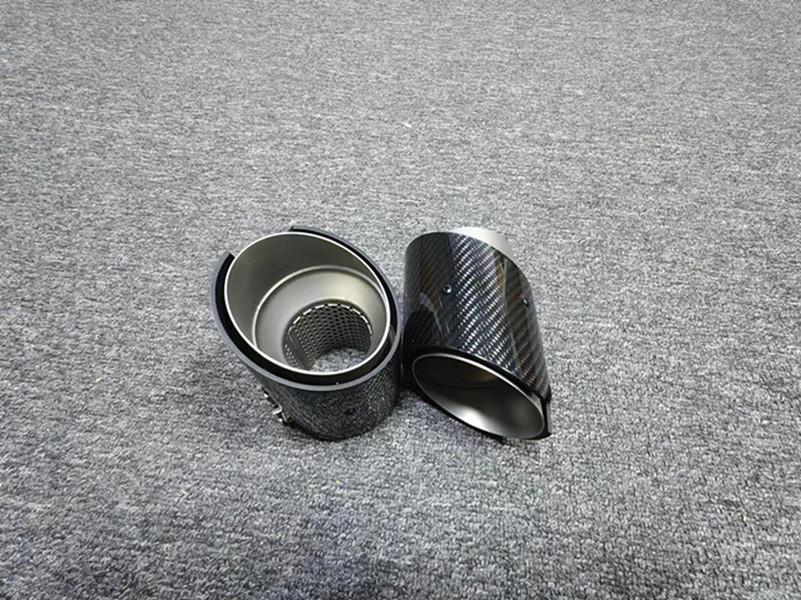 M3 M4 Glossy Carbon Fiber Exhaust Muffler Tip for BMW G80 G82 Rear Exhaust System Pipe