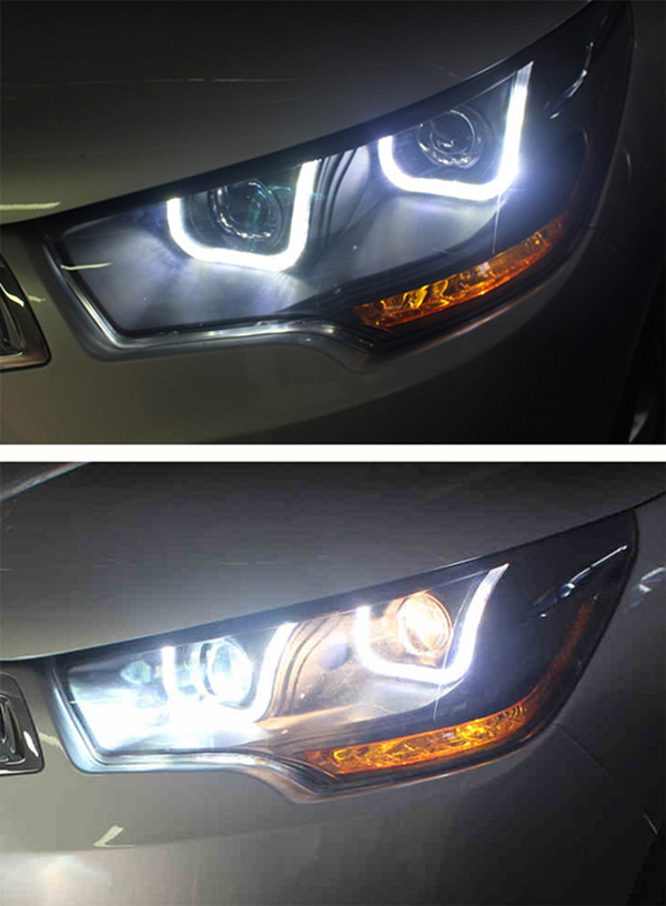 Lâmpada de cabeça led para dodge citroen c4l farol de sinal de volta 2013-2016 c4 drl lente do projetor de feixe alto