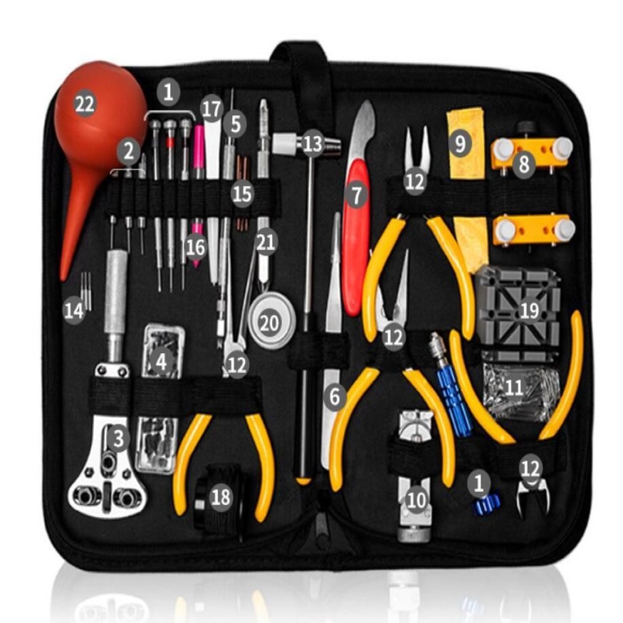 KINGBEIKE, conjunto de herramientas para relojes profesionales, Kit de herramientas de reparación de relojes de alta calidad, dispositivo dedicado para relojero, pinzas de martillo pequeño 219b