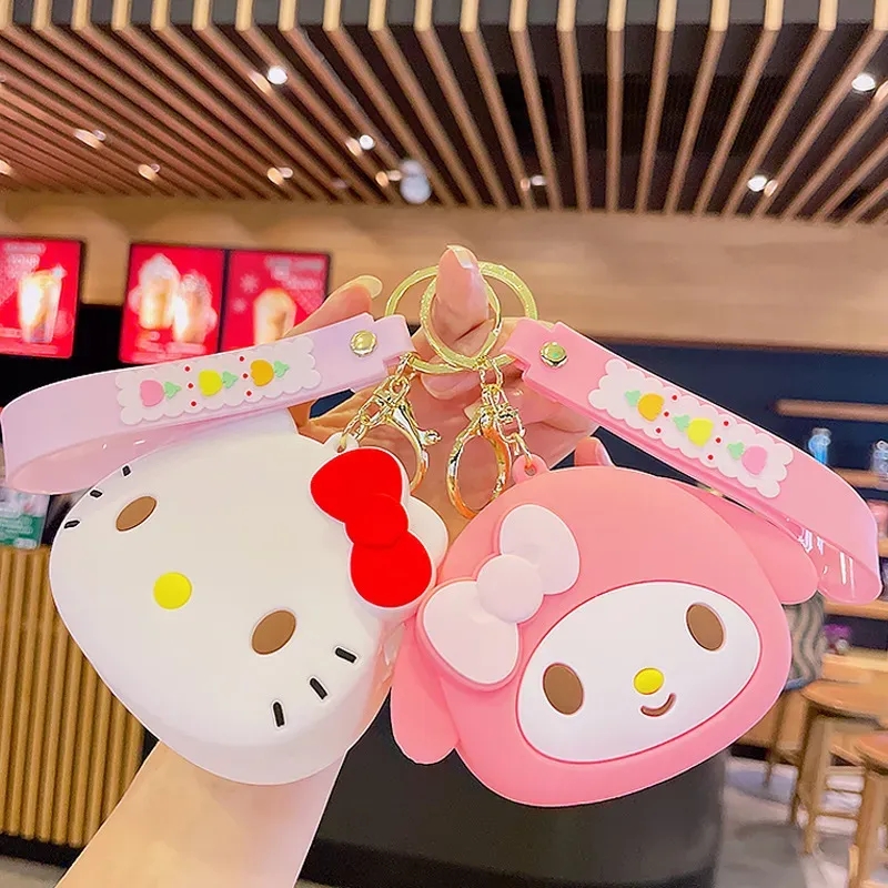 2024 INS Kawaii Silicon Wallet Keychain Jewelry Schoolbag Backpack Ornament Hanger Kids Toy Gifts