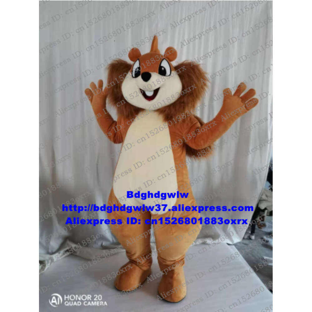 Mascottekostuums Bruine Eekhoorn Mascottekostuum Volwassen stripfiguur Outfit Pak Ambulant Wandelen Ouder-kind Campagne Zx2951