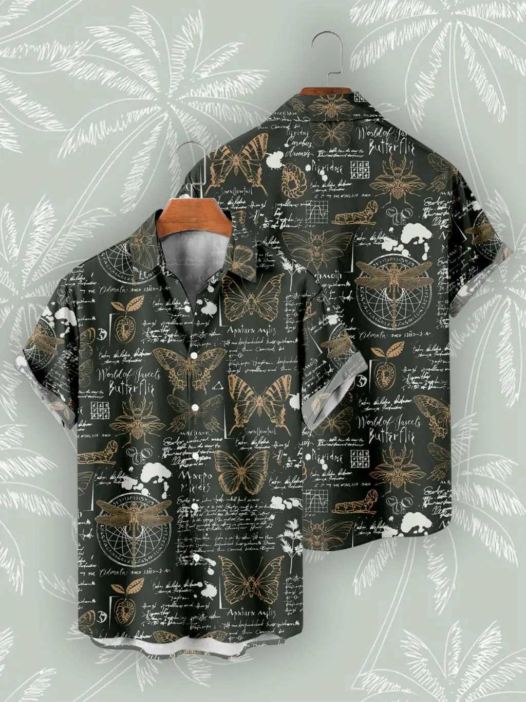 Men's T-Shirts Hawaiian Shirts For Mens Skull Summer Casual Short Sleeve Y2k High Quality Oversized Streetwear Vintage Beach Tops Clothing