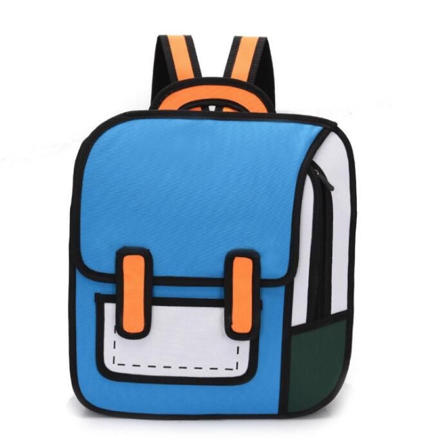 Projektant unisex kreskówek Dwuwymiarowy plecak luksusowy specjalny styl osobowości plecak studencki szkolne w stylu Wysoka jakość284R