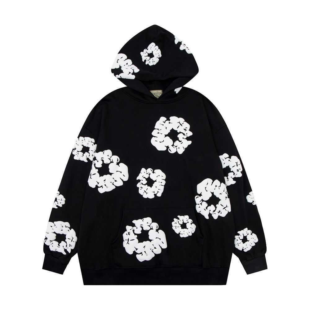 Designer Denimtears Men and Women Fashion Summer Clothes Tracksuits Foam Cotton Printing Set Loose Hooded Hoodie Casual Sanitary Pants Shorts Issz