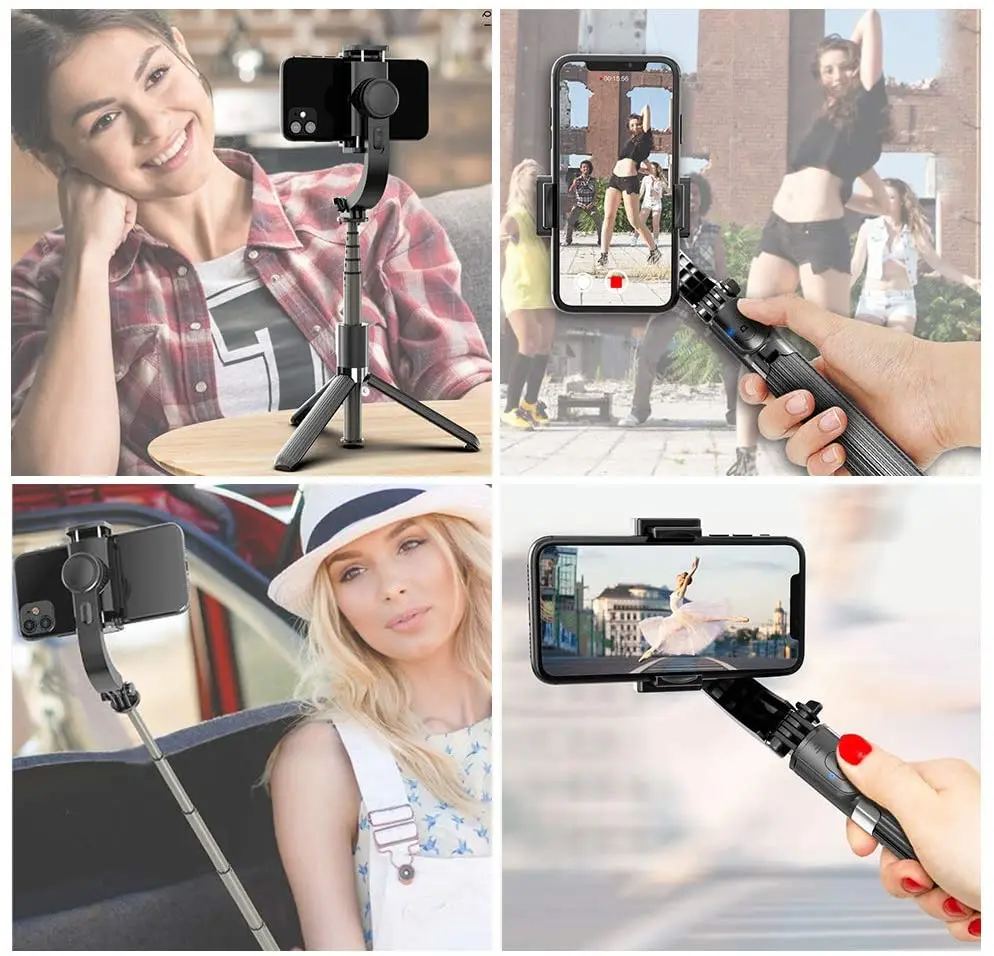 Monopods Selfie Stick Tripod Gimbal Stabilizer For Cell Mobile Phone Holder Smartphone Action Camera Cellphone Handheld Gimble Manual Pau