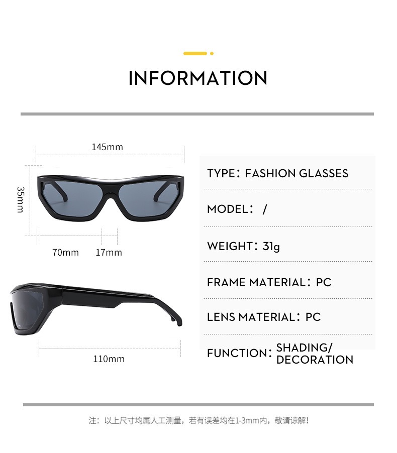 Lunettes de soleil d'équitation une pièce surdimensionnées pour femmes, tendance, pour la conduite, la plage, INS, populaires, Tiktok, nouvelle collection 2024, Y2K