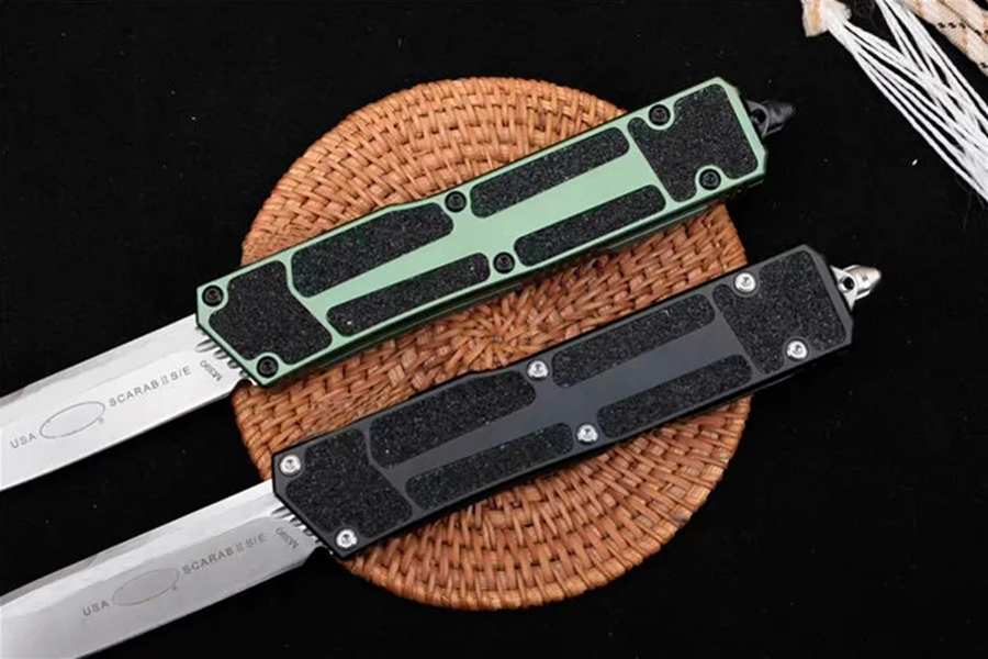 US Stlye Scarab II Knife D2 Steel Blade Aviation Aluminum Handle Camping Outdoor Tactical Combat Self DefenseEDCポケットナイフ