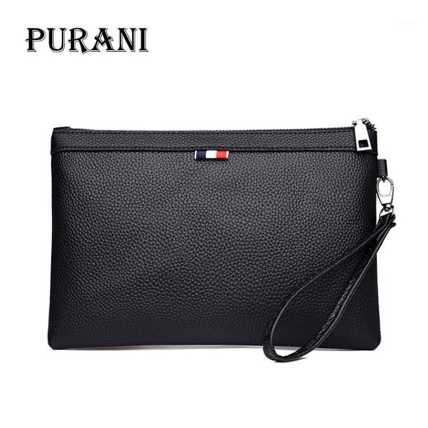 Purani Black Pruses Mens Clutch Bag Casuare Handbag Pu Leather Men Wallet Simple Man Clutch Purse Big Capacity Men Wallets1255i