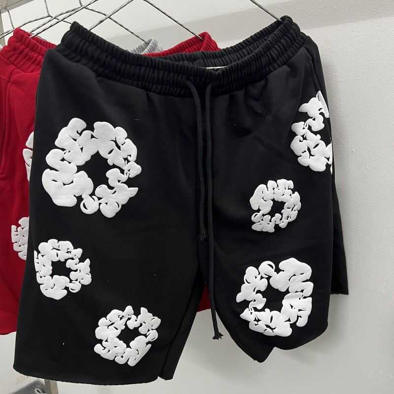 Designer Denimtear's Men and Women mode Summer Clothes Tracksuits American Style Co Märke Kapok Foam Tryckt Loose Shorts Sanitary Pants Sports Axfz