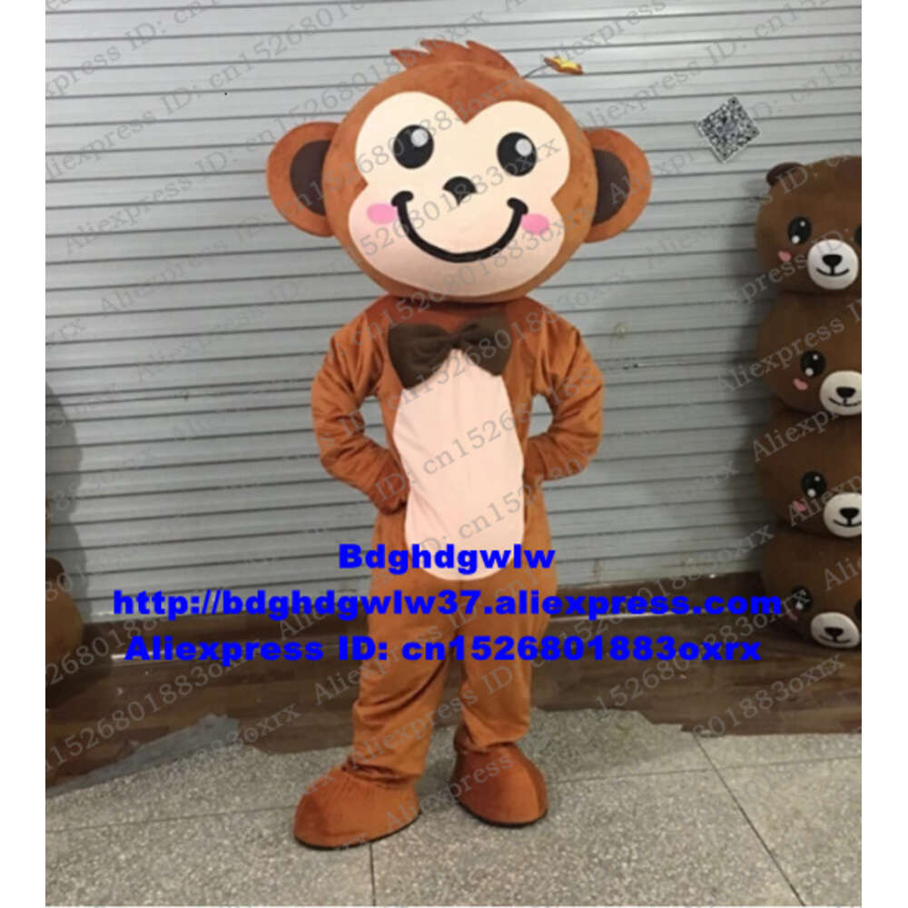 Mascot Costumes Brown Little Monkey Mascot Costume Adult Cartoon Character Outfit Suit Opening and Closing New Style Newest Cx4054