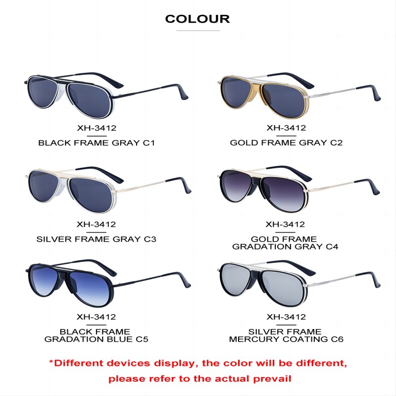 New European and American fashion Toad sunglasses men's high-grade double beam sunglasses male span