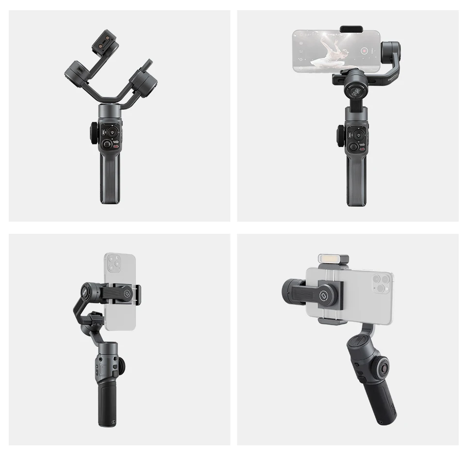 Cabezas Zhiyun Smooth 5 3exis Smartphone Smartpheld Gimbal Stabilizer para iPhone 13 Pro Max 12 11 XS Samsung S20 Huawei Oppo Vs Smooth 4