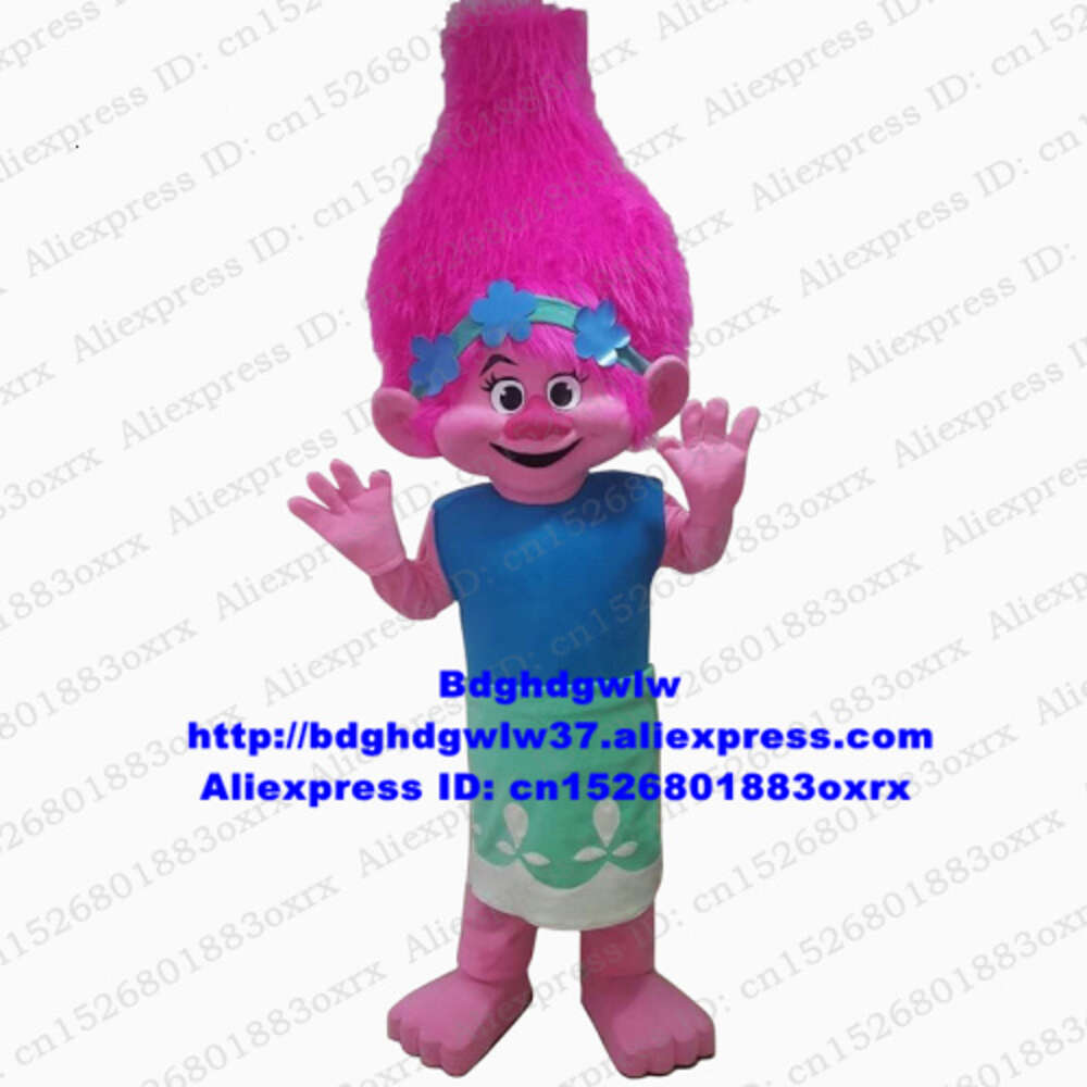 Costumes de mascotte Branche de coquelicot de Dream Works Trolls Costume de mascotte Costume de personnage de dessin animé pour adulte Costume Programme d'artiste Activités de la société Cx4052