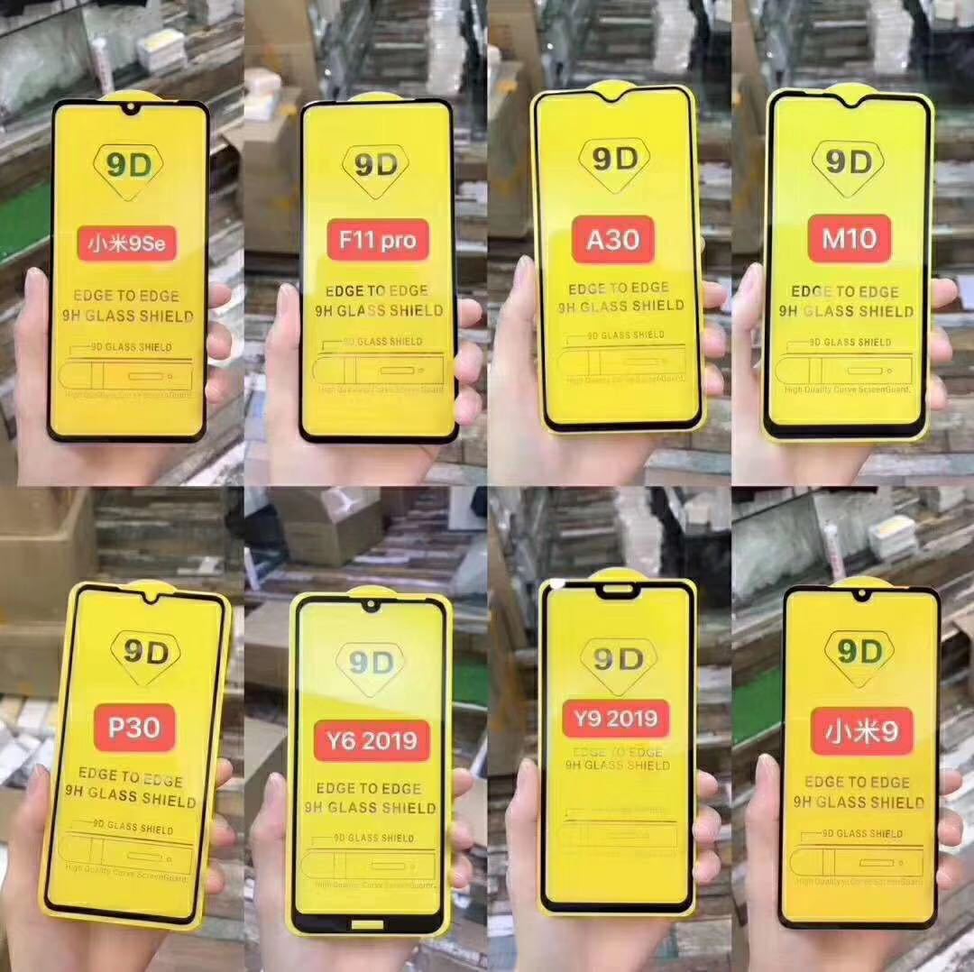 9D Tempered Glass Film For Huawei Honor 20 Pro 50SE 10 9 Lite 20i 20S 10i X8 X7 8X 8A 9A 9X X9 9C Full Coverage Clear Screen Protector Glass Films +retail box