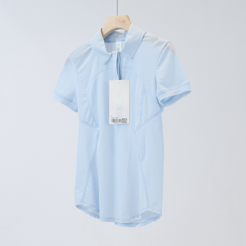 ll Polo casual da donna a maniche corte a T, tennis sportivo slim fit in mesh traspirante