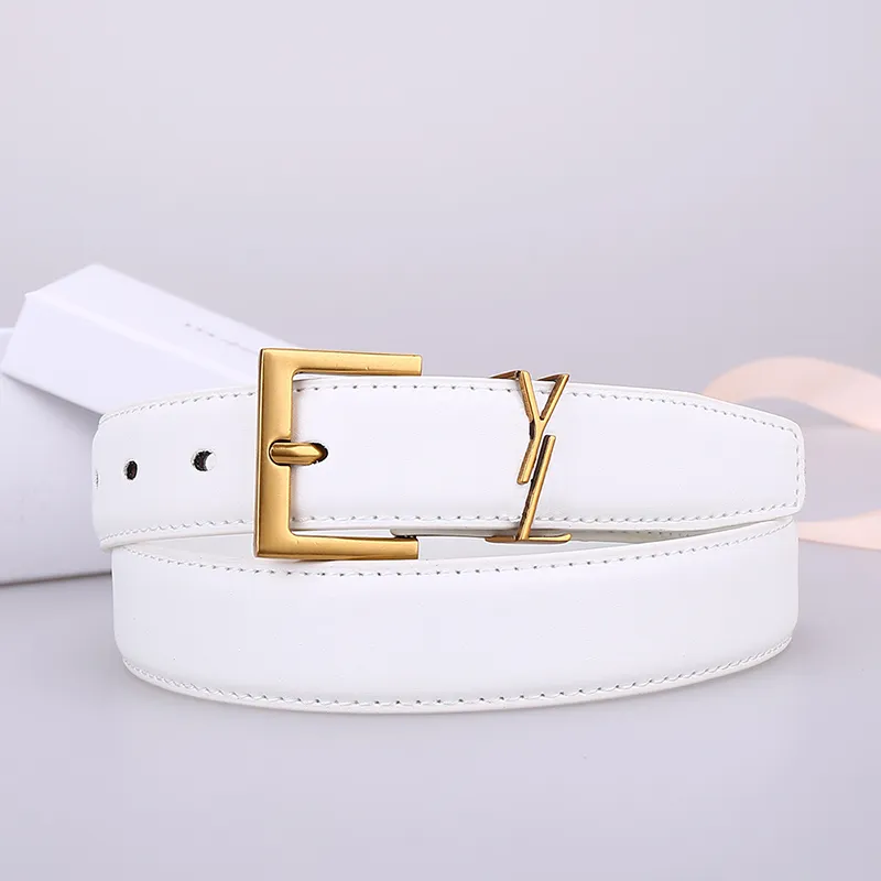 Ceinture pour femmes en cuir véritable 3cm largeur hommes ceintures de créateurs boucle cnosme femmes ceinture Cintura Ceintures mode or aiguille2202