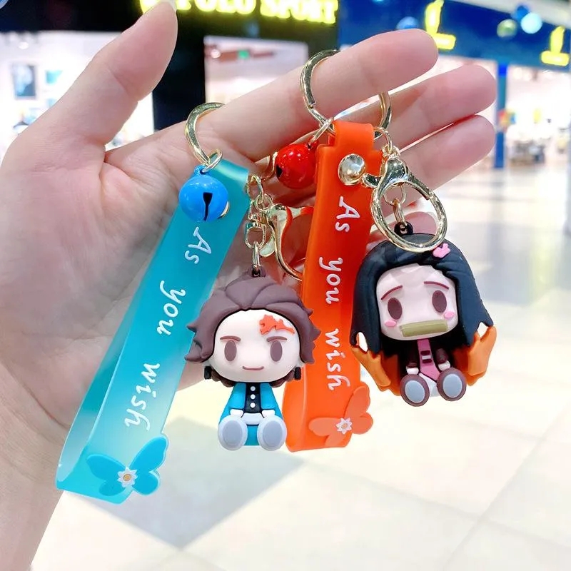 Creative cartoon doll keychain anime peripheral hand-made keychain activity gift unisex student bag pendant 2024