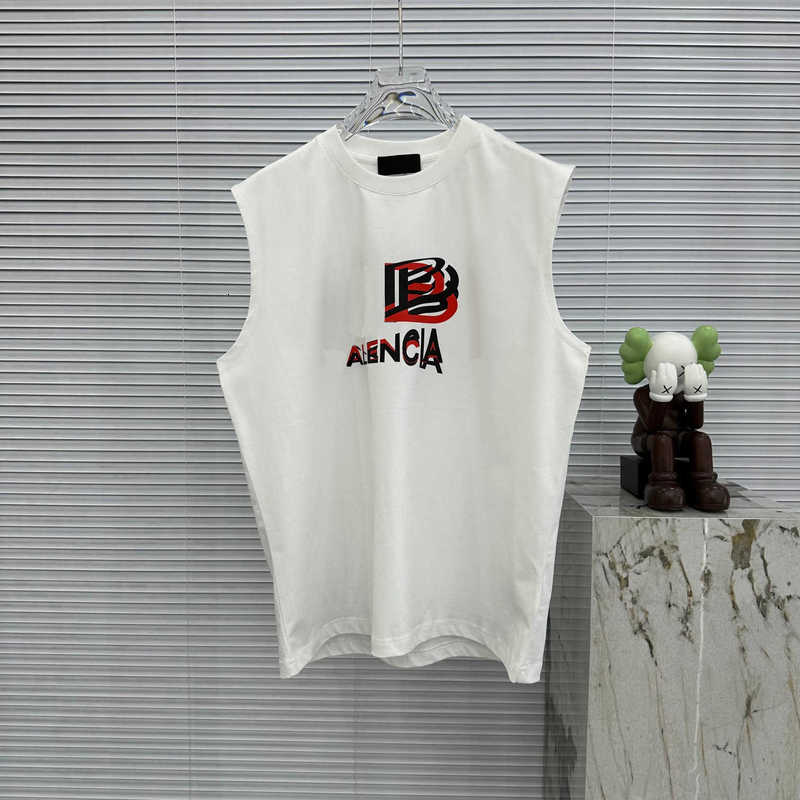 T-shirts pour hommes Designer 23ss High Version B Home Summer New American Loose Casual Letter Imprimer Débardeur de sport confortable et polyvalent 1SYJ