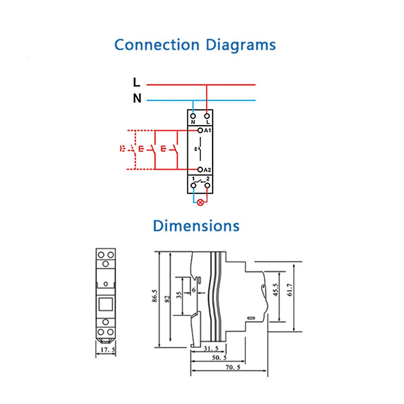 Controllo Tuya Smart Life Interruttore automatico WiFi 16A Timer Misuratore KWH su guida Din Monitor Registrazione energia Supporto di alimentazione Alexa Google Home