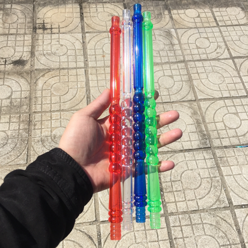 Latest Colorful Acrylic Plastic Smoking Handle Kit Portable Innovative Disposable DIY Test Hookah Shisha Waterpipe Bubbler Pipes Tips Cigarette Holder DHL