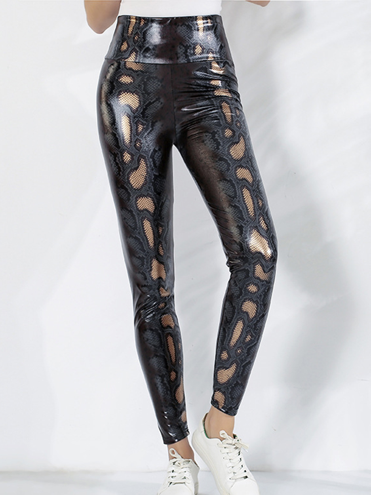 Push Up Leggins Black Snake Sexy Leggings Kvinnor Byxor Elastiska Slim High midje Gym Sportkläder Pants Kvinna