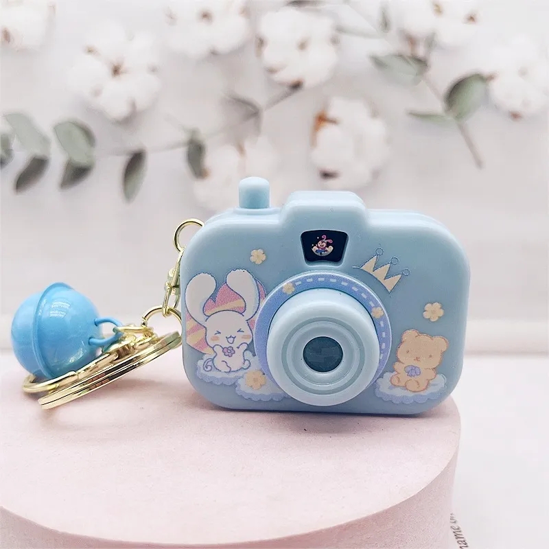 2024 Creative Kuromi Simulation Projection Camera Keychain Children's Toy Melody Cinnamoroll Girls' School Bag Pendant